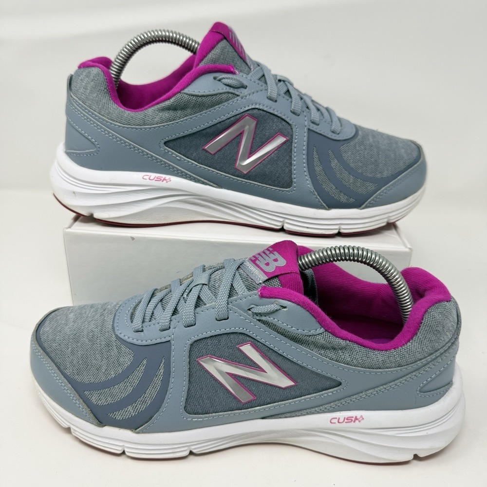 New Balance 496 V3‎ Womens 9.5 2A Running Shoes Sneakers WW496SL3 Gray Pink